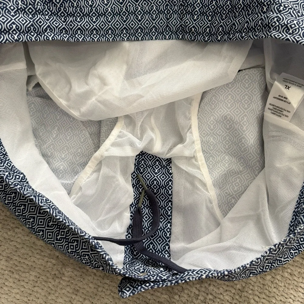 Jachs NY Swim‎ Navy Geometric Print Swim Trunks XL Mesh Lined